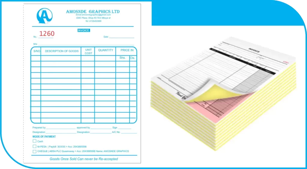 INVOICE Books