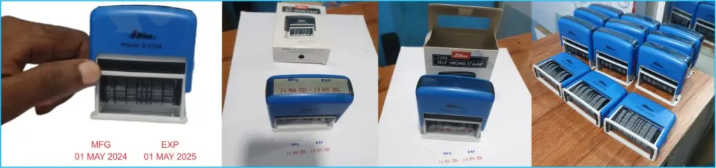 Best Stamp for expiry date and manufacture Date self ink stamp