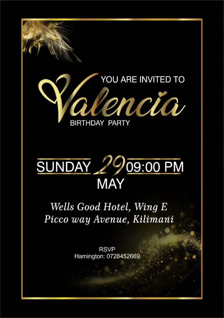 Birthday card poster