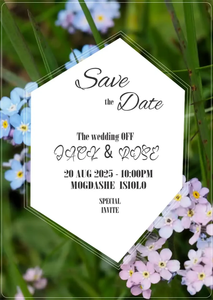 wedding invitation card poster design