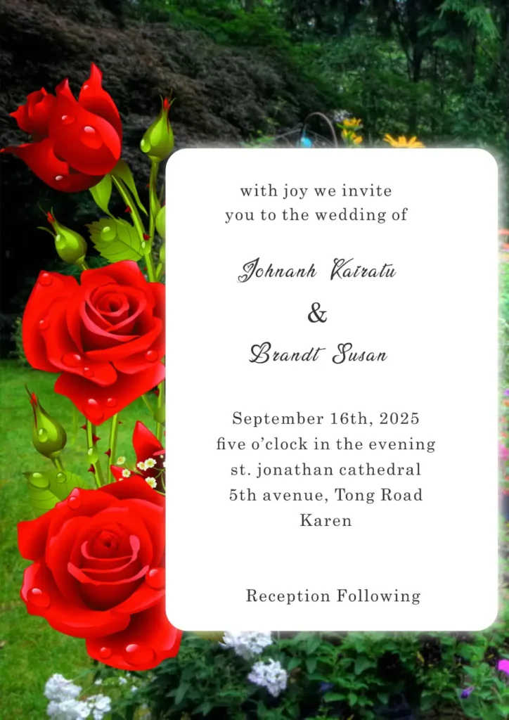 Wedding invitation cards