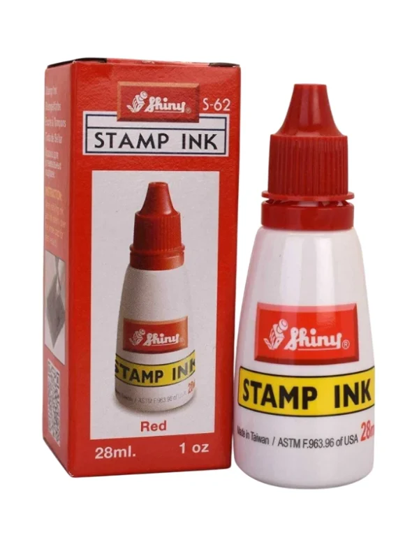 red rubber stamp ink