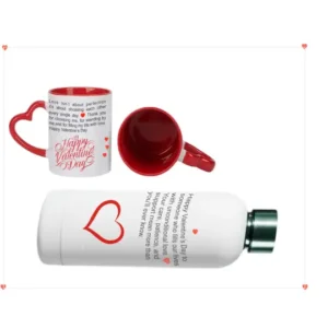 Custom branded Valentine mugs and bottles