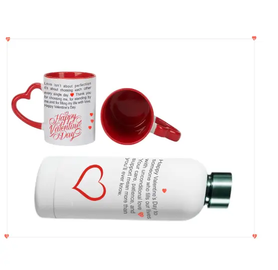 Branded Valentine Mugs & Bottles