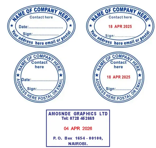 Office Rubber Stamps